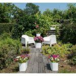 Fioriera con riserva d'acqua - GARDEN ID Respect - Bianco 50 x 17 cm - 100% rifiuti domestici - 100% riciclabile - Superficie strutturata. - immagine 4