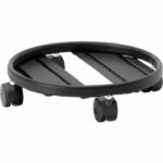 Vassoio con ruote in metallo - Carrello in metallo GARDEN ID - diametro 25 cm Max 68 kg - rotazione a 360°, altezza ottimizzata, solido.