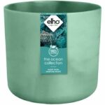 ELHO The Ocean Collection Vaso da fiori rotondo 22 - Verde - Ø 22 x H 20 cm - interno - 100% riciclato