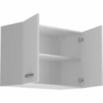 Oslo High Cabinet 2 Porte - Bianco - L 80 X D 36 X H 58 cm - immagine 2