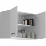 Oslo High Cabinet 2 Porte - Bianco - L 80 X D 36 X H 58 cm - immagine 3