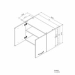 Oslo High Cabinet 2 Porte - Bianco - L 80 X D 36 X H 58 cm - immagine 4