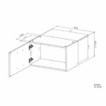 Oslo High Short Furniture 1 Door - White - L 60 X D 36 X H 35 cm - immagine 3