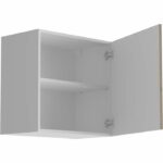 Oslo Upper Cabinet 1 Door - Decor Chene Jackson - L 60 X D 36 X H 58 cm - immagine 2
