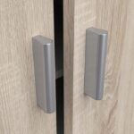 SHoeS Scarpiera in stile moderno in rovere spazzolato e bianco perla - L 54,6 cm - immagine 4