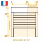 Tapparella in PVC - H 1,55 x L 1,2 m - Radio operatore elettrico - Bianco - immagine 2