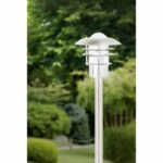 Paletto esterno TERRENCE H90 cm - BRILLANTE - Acciaio - È necessaria 1 lampadina E27