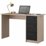 Office di destra di Parisot 3 cassetti - Brooklyn Chene Decor - L 121,4 x D 55 x H 74,5 cm - Essenziale