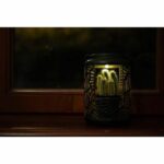 Lanterna solare - Lampada floreale GARDEN ID - Vaso 12 x 19 cm 6,5 x 6 cm - Illuminazione 8 ore - Batteria AAA - Design traforato. - immagine 2