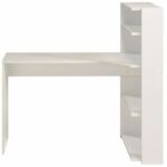 GIUGNO Scrivania moderna ad angolo con decoro bianco - L 122 cm - immagine 2