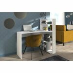 GIUGNO Scrivania moderna ad angolo con decoro bianco - L 122 cm - immagine 4