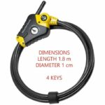 Antifurto - MASTER LOCK - Python 8433EURD - Lunghezza regolabile da 30 cm a 1,8 m - Acciaio intrecciato - Nero - immagine 3