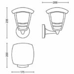 CREEK - Applique per esterno a parete H20cm Nero Philips - immagine 3