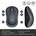 Mouse ottico senza fili Logitech - Grigio M185 - immagine 4