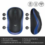 Mouse ottico wireless Logitech - M185 blu - immagine 4
