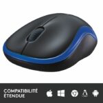 Mouse ottico wireless Logitech - M185 blu - immagine 5