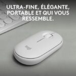 LOGITECH - Mouse senza fili - Pebble Mouse 2 M350s - Bianco - (910-007013) - immagine 2