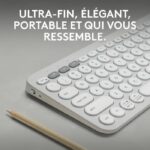LOGITECH - Tastiera wireless - Pebble Keys 2 M380s - Bluetooth - Pulsante Easy-Switch - Bianca - (920-011804) - immagine 2