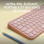 LOGITECH - Tastiera wireless - Pebble Keys 2 M380s - Bluetooth - Pulsante Easy-Switch - Rosa - (920-011805) - immagine 2