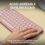 LOGITECH - Tastiera wireless - Pebble Keys 2 M380s - Bluetooth - Pulsante Easy-Switch - Rosa - (920-011805) - immagine 5