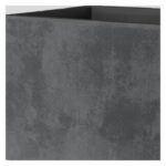 Vaso Cubo - DEROMA - Millennium R - Antracite - Con riserva d'acqua - 39 cm - immagine 2