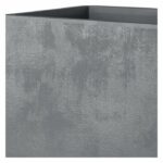 Vaso da fiori DEROMA Cube - Millennium R - Grigio cenere - Con riserva d'acqua - Ruote da 49 cm - immagine 2