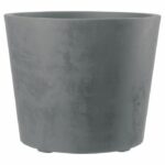 Vaso da fiori - DEROMA - Millennium R - Grigio cenere - Autoirrigante - Ruote - 59 cm