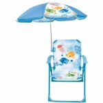 Mobili da giardino - FUN HOUSE - Sedia Ma Petite Carapace Tortue H.53 x L.38,5 x P.37,5 cm con parasole 65 cm - Per i bambini!