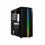 Case PC - BITFENIX - Sabre Mesh FRGB - Medium Tower - ATX - Nero - Frontale in vetro temperato e Mesh - immagine 2