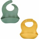 SET DI 2 BAVAGLINI IN SILICONE 1 VERDE CACTUS + 1 GIALLO MIELE