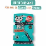 Kit collare e guinzaglio - AIMÉ - Viola riflettente per gatti - immagine 3