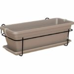 ARTEVASI - Fioriera da balcone venezia kit 50cm tortora 50 x 19,5 x h16,3 cm - 1,16l