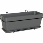 ARTEVASI - Kit fioriera capri 50cm v2 antracite 50.2 x 28.5 x h20.7 cm - 1.54l