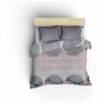 Completo letto - 1 copripiumino 220 x 240 cm + 2 federe 60 x 60 cm - 100% cotone - Grigio - immagine 2