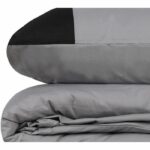 Completo letto - 1 copripiumino 220 x 240 cm + 2 federe 60 x 60 cm - 100% cotone - Grigio - immagine 4