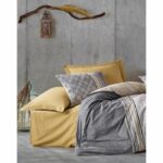 Completo letto - 1 copripiumino 220 x 240 cm + 2 federe 60 x 60 cm - 100% cotone - Grigio - immagine 3