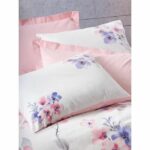 Set letto - 1 copripiumino 220 x 240 cm + 2 federe 60 x 60 cm - 100% cotone - Rosa - immagine 2