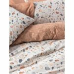 Completo letto - 1 copripiumino 220 x 240 cm + 2 federe 60 x 60 cm - 100% cotone - Caramello - immagine 2