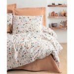 Completo letto - 1 copripiumino 220 x 240 cm + 2 federe 60 x 60 cm - 100% cotone - Caramello - immagine 3