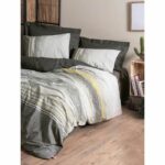 Completo letto - 1 copripiumino 220 x 240 cm + 2 federe 60 x 60 cm - 100% cotone - Visone