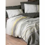Completo letto - 1 copripiumino 220 x 240 cm + 2 federe 60 x 60 cm - 100% cotone - Visone - immagine 4