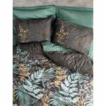 Completo letto - 1 copripiumino 220 x 240 cm + 2 federe 60 x 60 cm - 100% raso di cotone - Menta - immagine 4