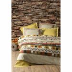 Completo letto - 1 copripiumino 220 x 240 cm + 2 federe 60 x 60 cm - 100% cotone - Senape