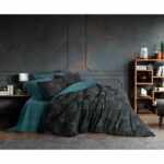 Completo letto - 1 copripiumino 220 x 240 cm + 2 federe 60 x 60 cm - 100% cotone - Blu