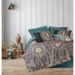 Completo letto - 1 copripiumino 220 x 240 cm + 2 federe 60 x 60 cm - 100% raso di cotone - Essence