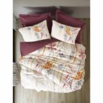 Completo letto - 1 copripiumino 220 x 240 cm + 2 federe 60 x 60 cm - 100% cotone - Rosso