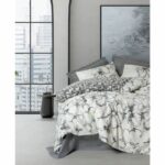 Completo letto - 1 copripiumino 220 x 240 cm + 2 federe 60 x 60 cm - 100% cotone - Antracite