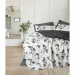 Completo letto - 1 copripiumino 220 x 240 cm + 2 federe 60 x 60 cm - 100% cotone - Antracite