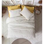 Completo letto - 1 copripiumino 220 x 240 cm + 2 federe 60 x 60 cm - 100% cotone - Senape