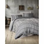Completo letto - 1 copripiumino 220 x 240 cm + 2 federe 60 x 60 cm - 100% cotone - Visone
